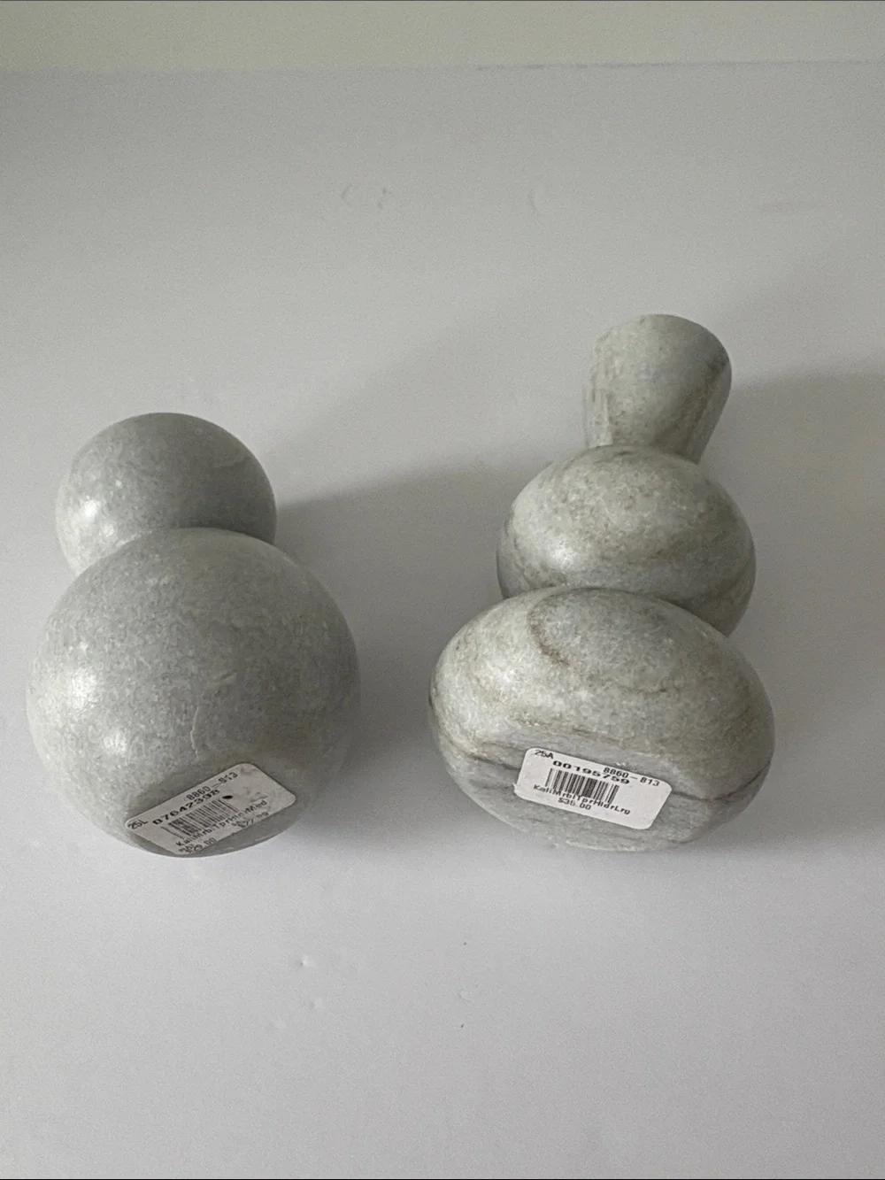 West Elm Kali Marble Taper Candleholders 2 Holders New with Tags